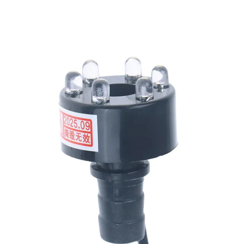 118.11in Underwater 6-LED Light Ring For Fountain Fish Pond Water Garden AC Adapter Warm White/White Fountain Light Ornament Zpaxo