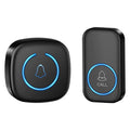 Wireless Doorbell Intelligent Welcome Door Bell 300M/984 FT Remote 60 Songs Melodies Home Smart Doorbell Zpaxo black US