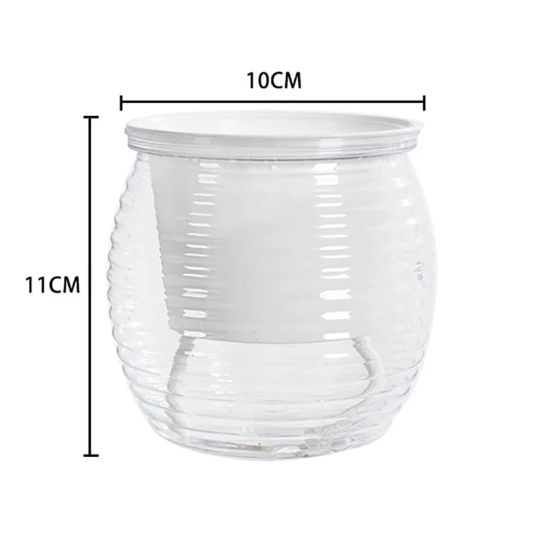 Automatic Water-absorbing Self-watering Plant Pots Vase Plastic Home Zpaxo Transparent