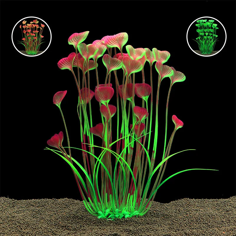 Artificial Plastic Aquarium Plants Fish Tank Landscaping Simulation