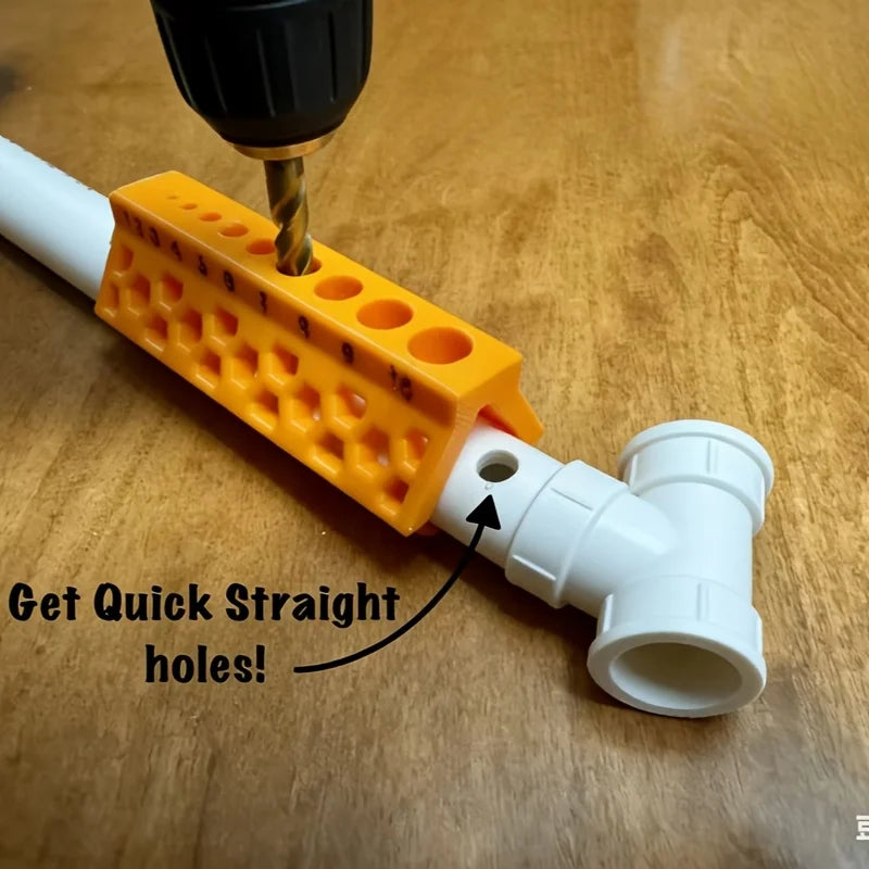 Ten Hole Drilling Guide Firmly Fixed PVC Pipe Non-slip Precise Drill
