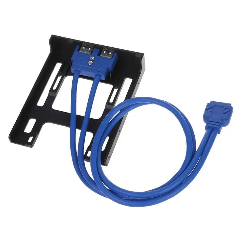 652F 20 Pin 3.5" Floppy Bay Front Panel 2 Ports USB Expansion Adapter Connector Zpaxo