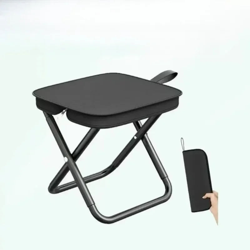 New Outdoor Pencil Case Folding Small Horse Tie Portable Handbag Stool Camping Picnic Stool Ultra Light Stool Train Queue Chair Zpaxo