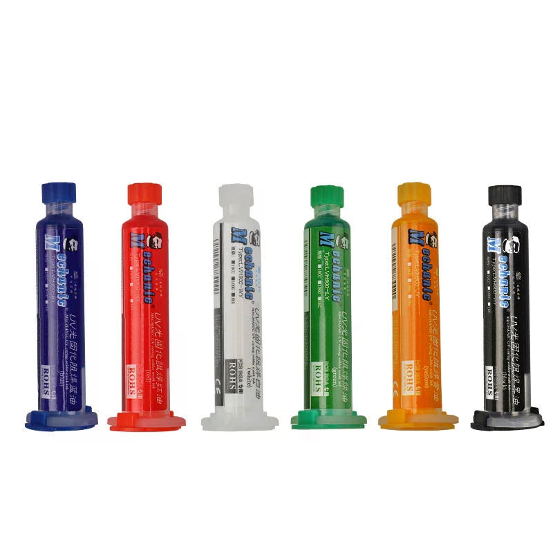 Prevent Corrosive Arcing 6 Colors Oil UV Photosensitive Solder Mask Ink BGA PCB Motherboard Paint Zpaxo