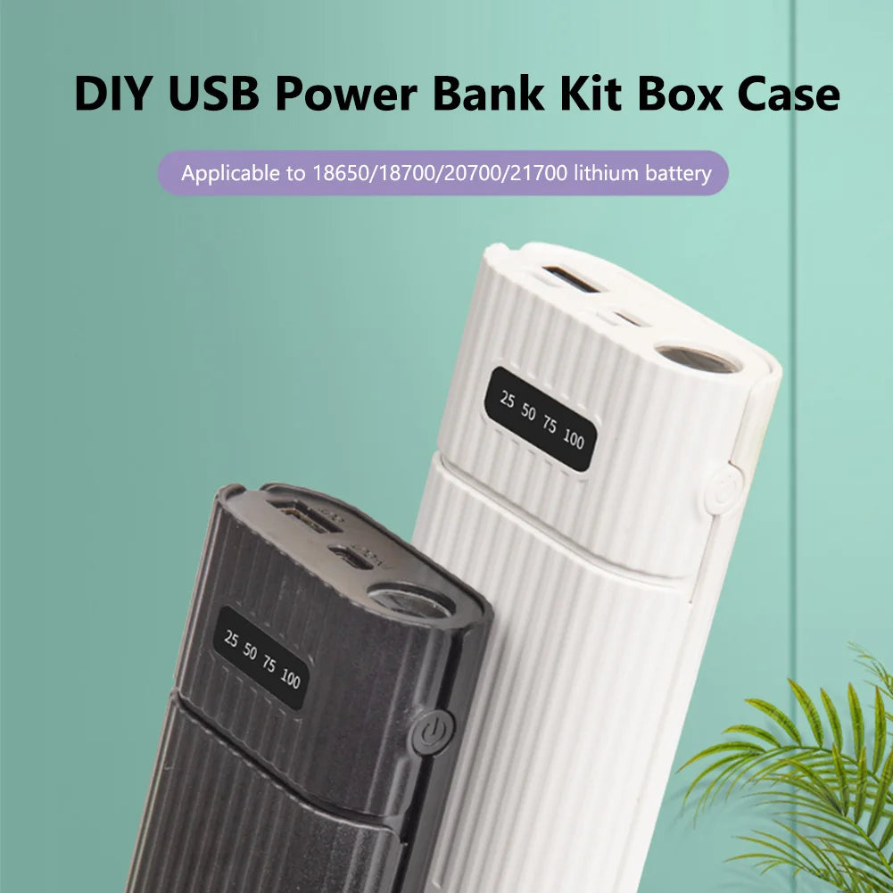 18650/18700/20700/21700 Battery Charger Adapter Battery Pack DIY Power Bank for iPhone Power Bank Case Box excluding battery Zpaxo