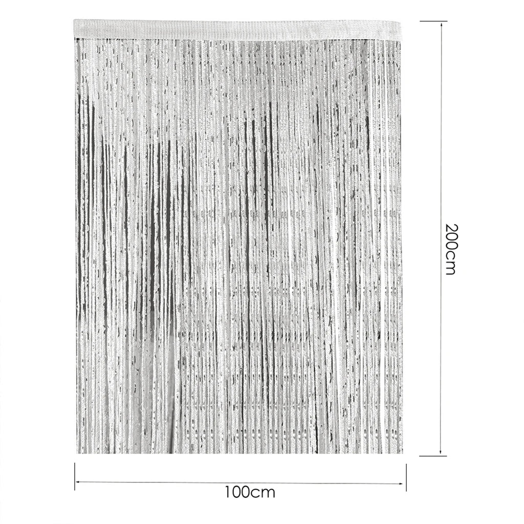 Beads Door Curtain Retro Plain Tassel Window Panel Room Divider