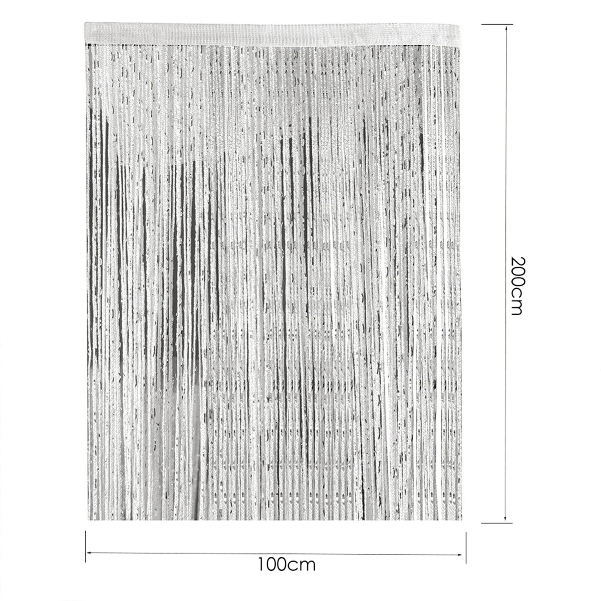 Beads Door Curtain Retro Plain Tassel Window Panel Room Divider