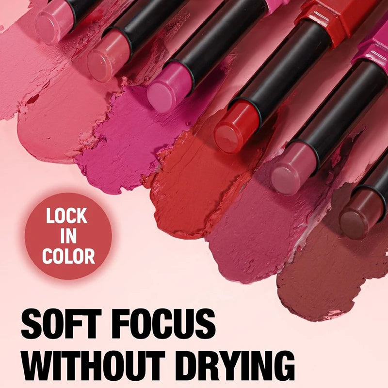 HANDAIYAN 6-Color Velvet Matte Lipstick Smooth Waterproof Non-Stick Soft Mist Solid Lip Gloss Long-Lasting Color Lip Makeup Zpaxo