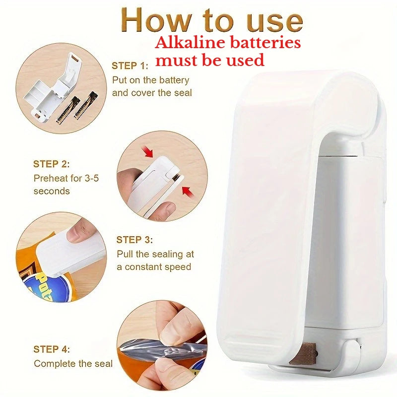 Portable Mini Bag Sealer Battery-powered Handheld Vacuum Heat Plastic