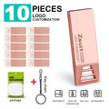 Zsuit 10PCS USB Flash Drive 16GB 32GB 64GB Pen Drive 3.0/2.0 Memory Stick 128GB Waterproof Cle custom USB Metal Pendrive Storage Zpaxo usb 2.0 64GB Pink
