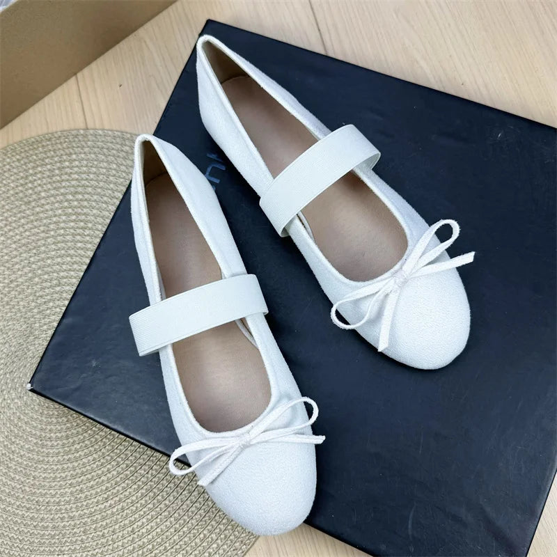 Retro Shallow Flat Shoes for Women 2025 New Spring Autumn Flat Ballet Skirt Mary Jane Shoes Loafers Women zapatillas mujer Zpaxo