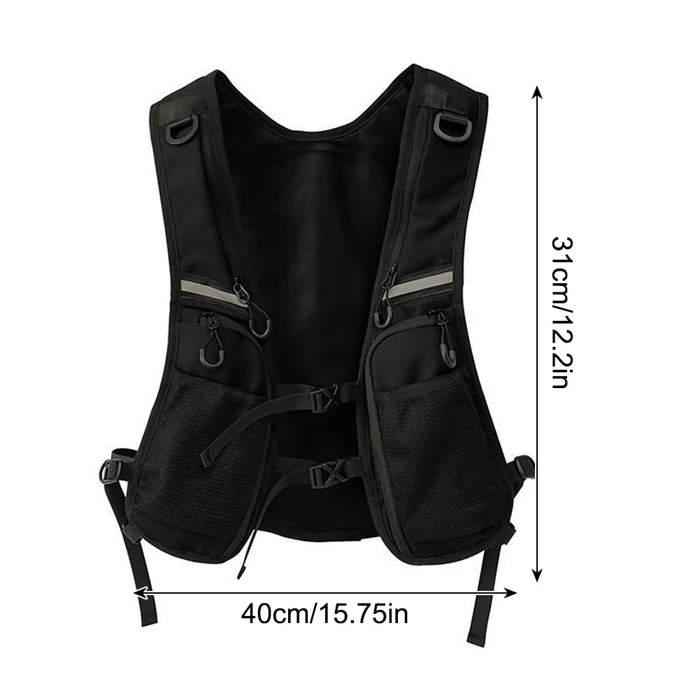 Reflective Storage Phone Bag Functional Vest Lightweight Backpack