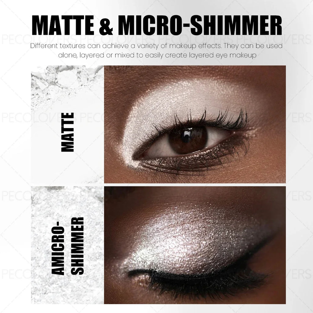 Silvery Eyeshadow White Eye Highlighter Shimmering Waterproof Zpaxo