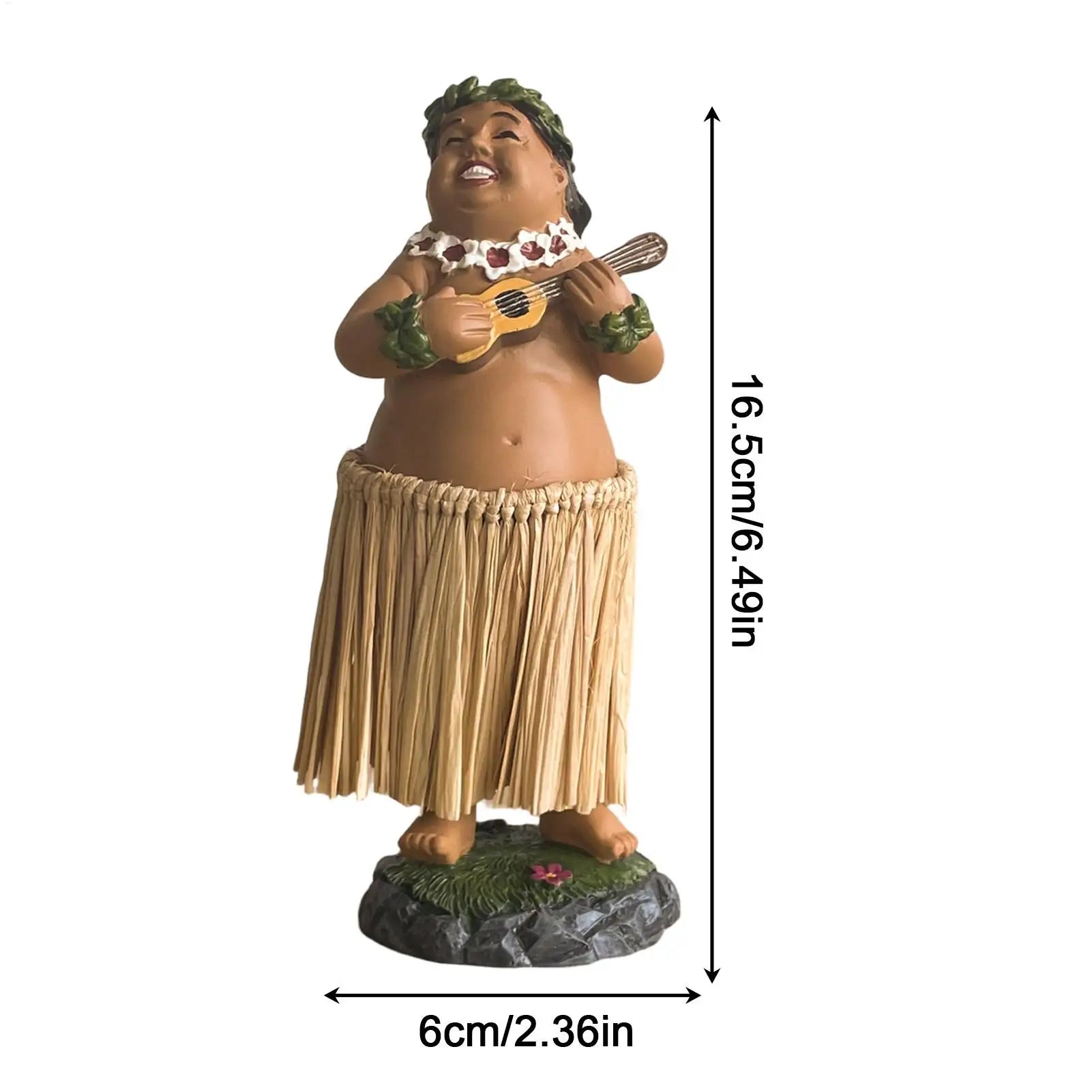 Hawaiian Dancer Car Dashboard Dancing Resin Doll Decor Birthdays