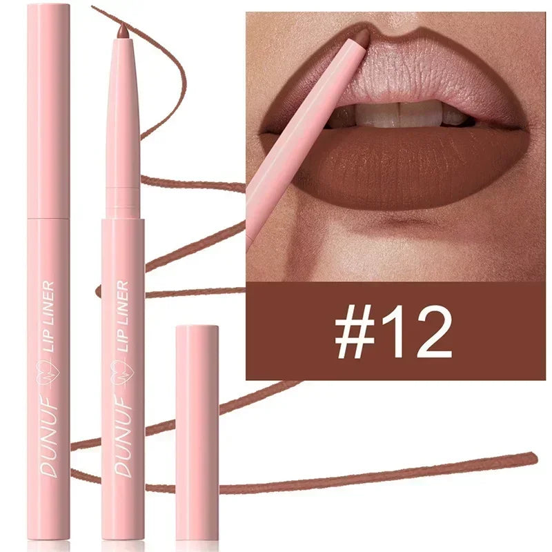 Waterproof Matte Lipliner Pencil Red Contour Tint Lipstick Long Zpaxo 12