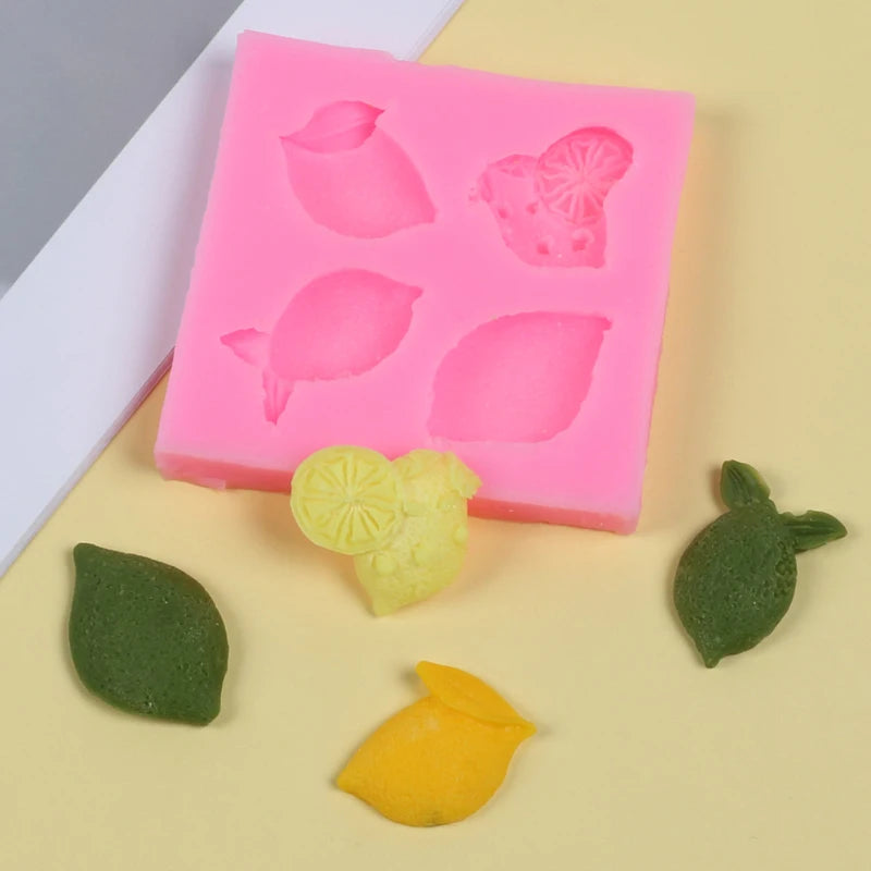 Lemon Fruit Silicone Mold Cake Decoration Fondant Chocolate Candy Gypsum Paste Dessert Cupcake Topper Baking Resin Mold Zpaxo
