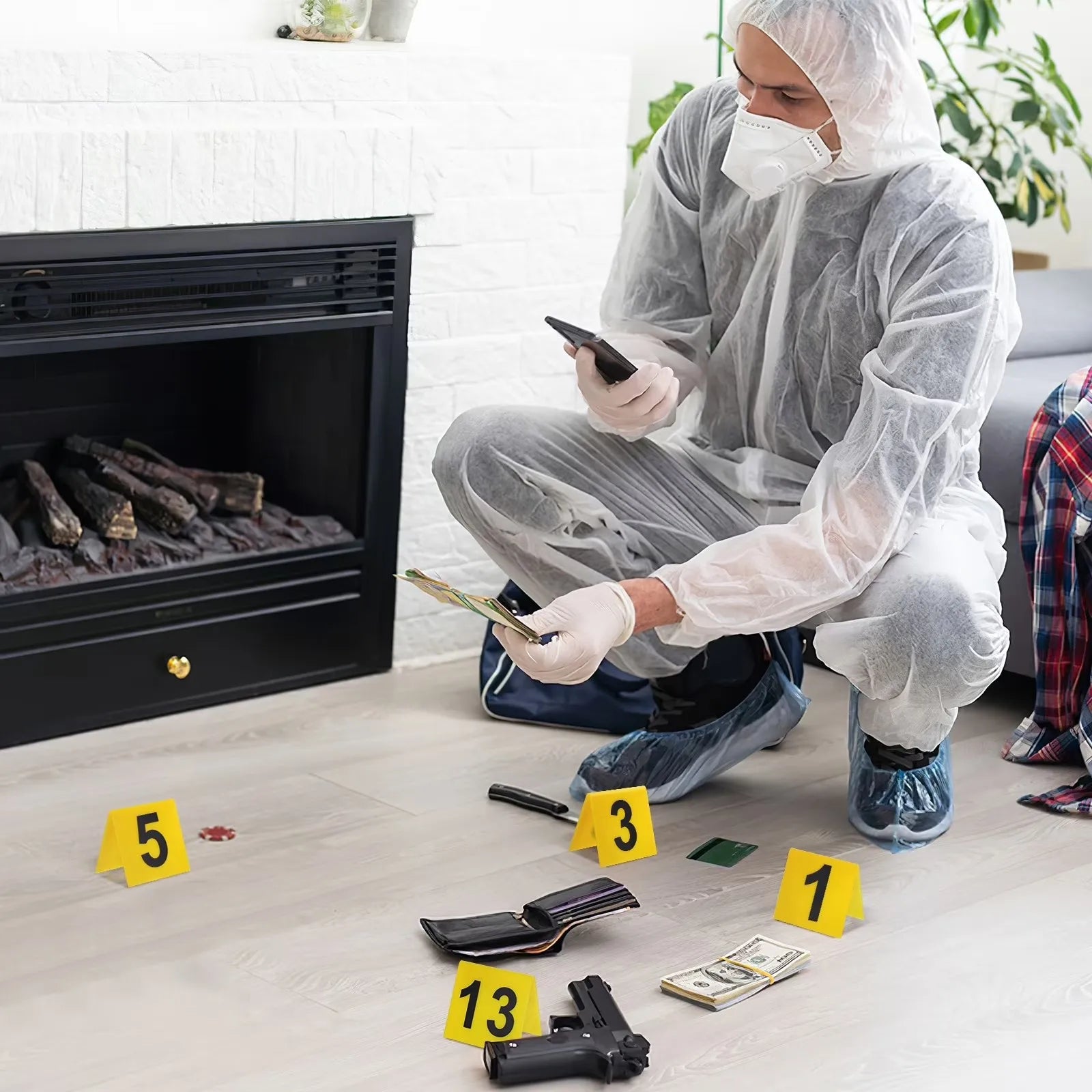 Double Sided Acrylic Crime Scene Markers 1-10 Table Numbers