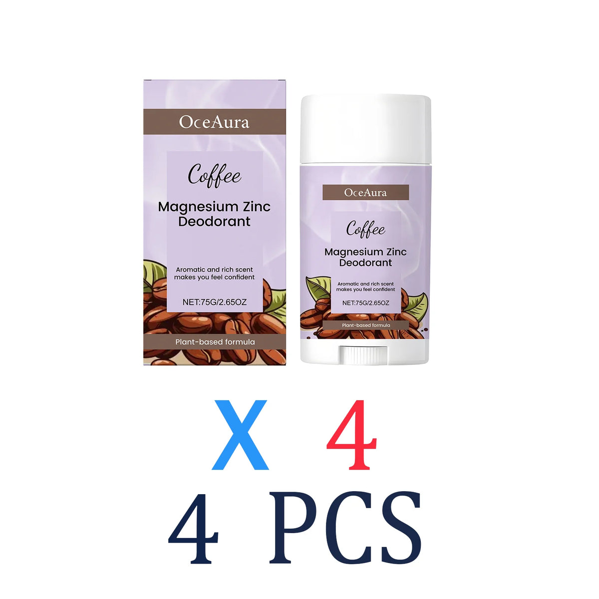 Natural Deodorant Stick for Sensitive Skin & Underarm Care Odor Control Long Lasting Portable Holiday Gift Set Freshness All Day Zpaxo 4 Pcs