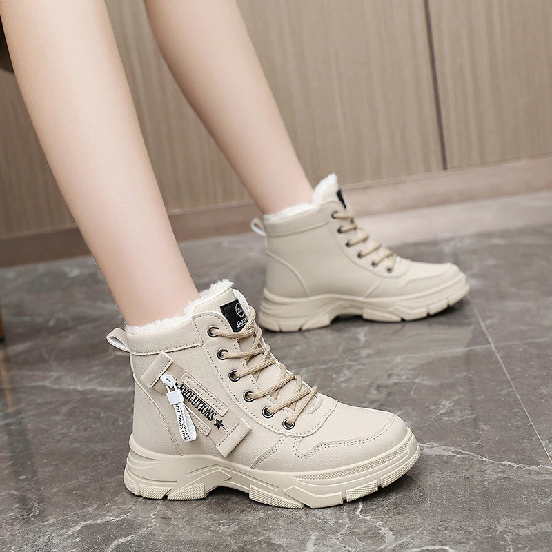 2025 New Women Snow Boots Outdoor Warm Platform Ankle Boots Women Casual High-top Shoes Women Luxury Plus Size Sneakers of Sport Zpaxo