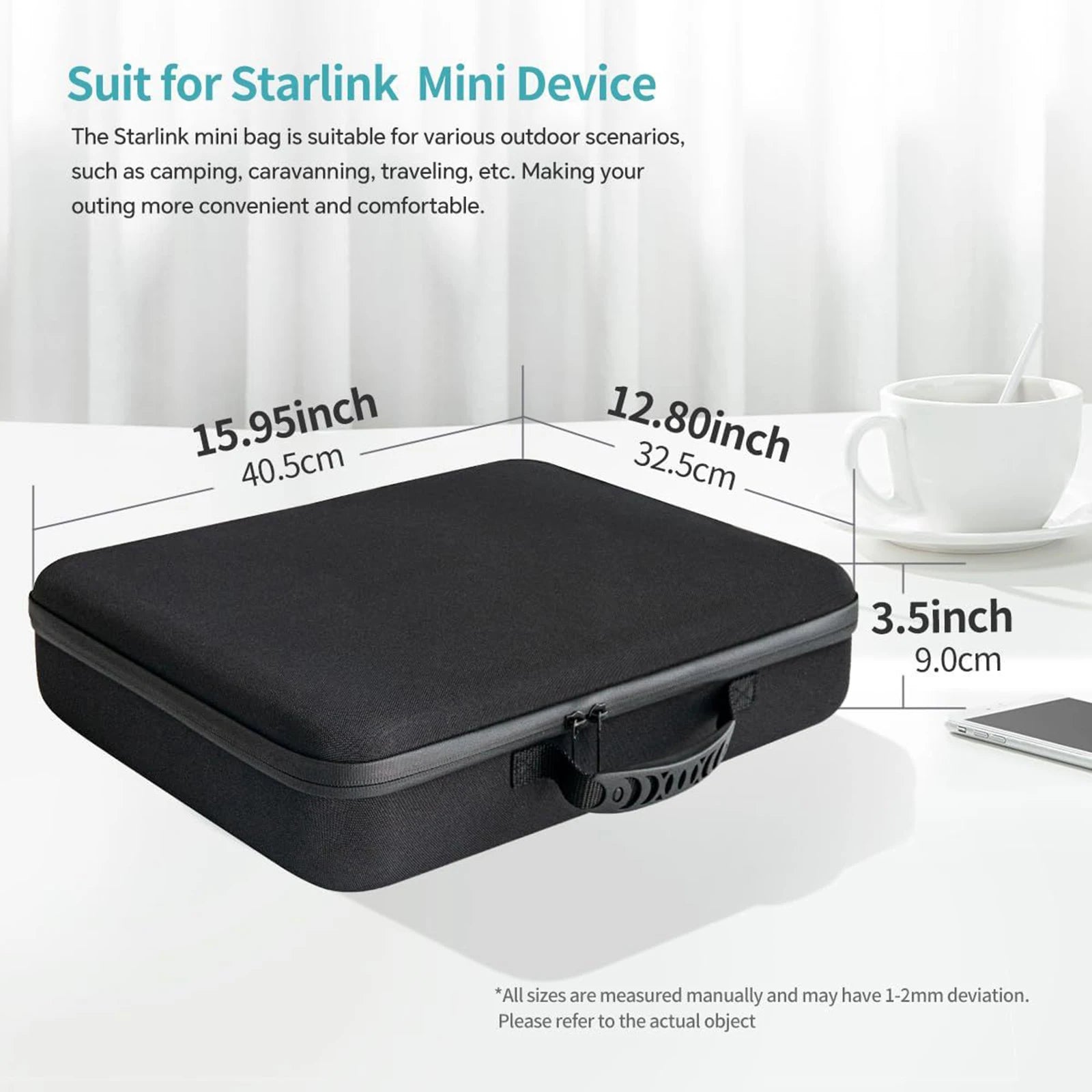Portable Carry Bag with Handle Protective Hard Carrying Case Multiple Compartments Protection Bag for Starlink Mini Accessories Zpaxo