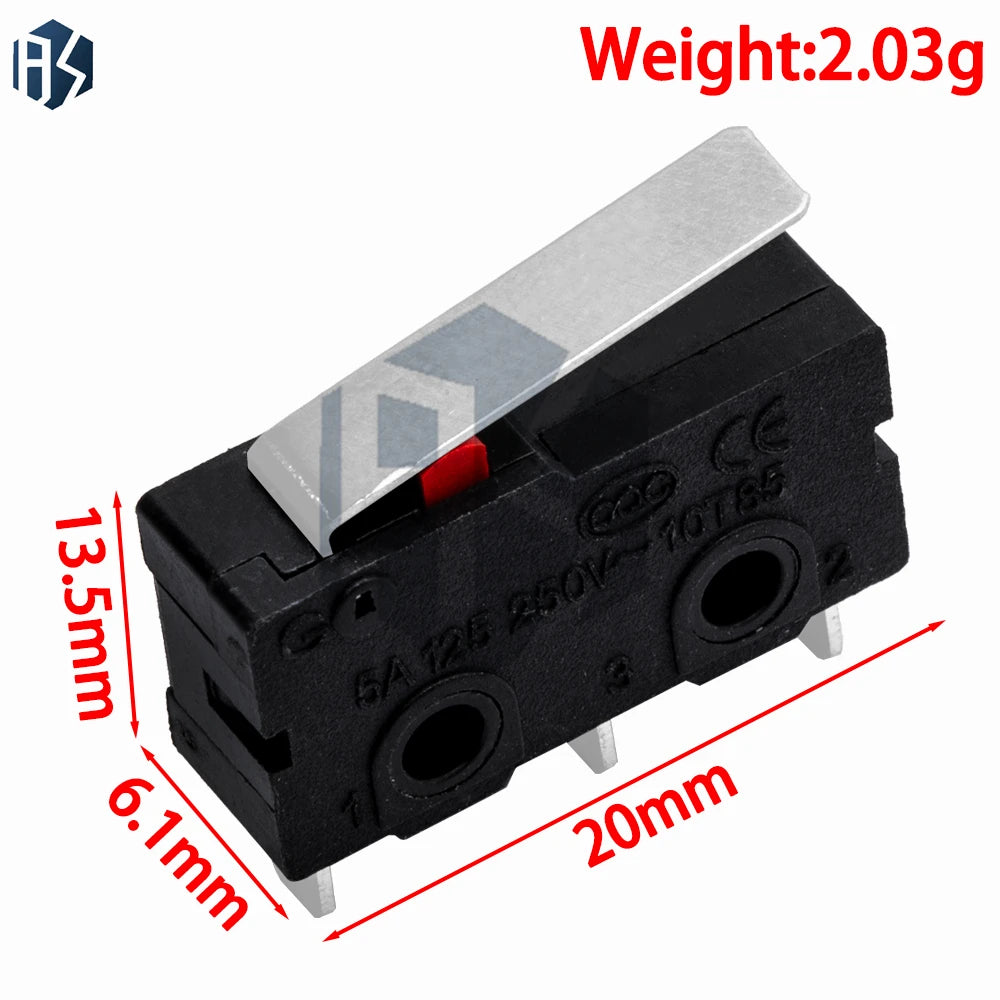 Tact Switch Off KW11-3Z 5A 250V Microswitch 3PIN Buckle Zpaxo