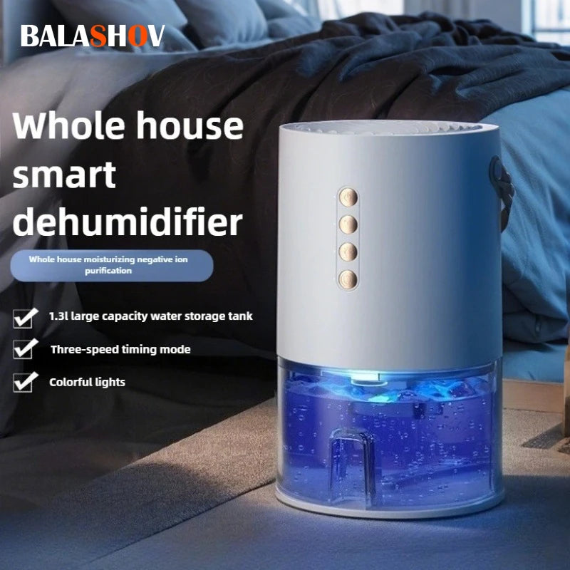 1000ml Dehumidifier Air Dryer for Home Office Negative ions Eliminate Damp Mold and Moisture Portable Air Dehumidifier EU US Zpaxo
