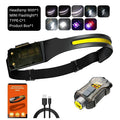 LED Sensor Headlamp USB-C Rechargeable 9 Modes IP65 400LM