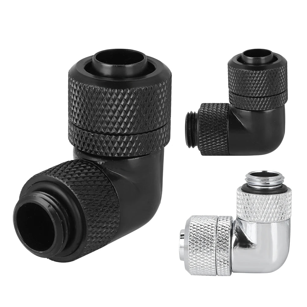 Elbow Water Cooling Fitting G1/4 Thread Water Cooling Fitting Thin Tube 90° Right Angle Elbow Zpaxo