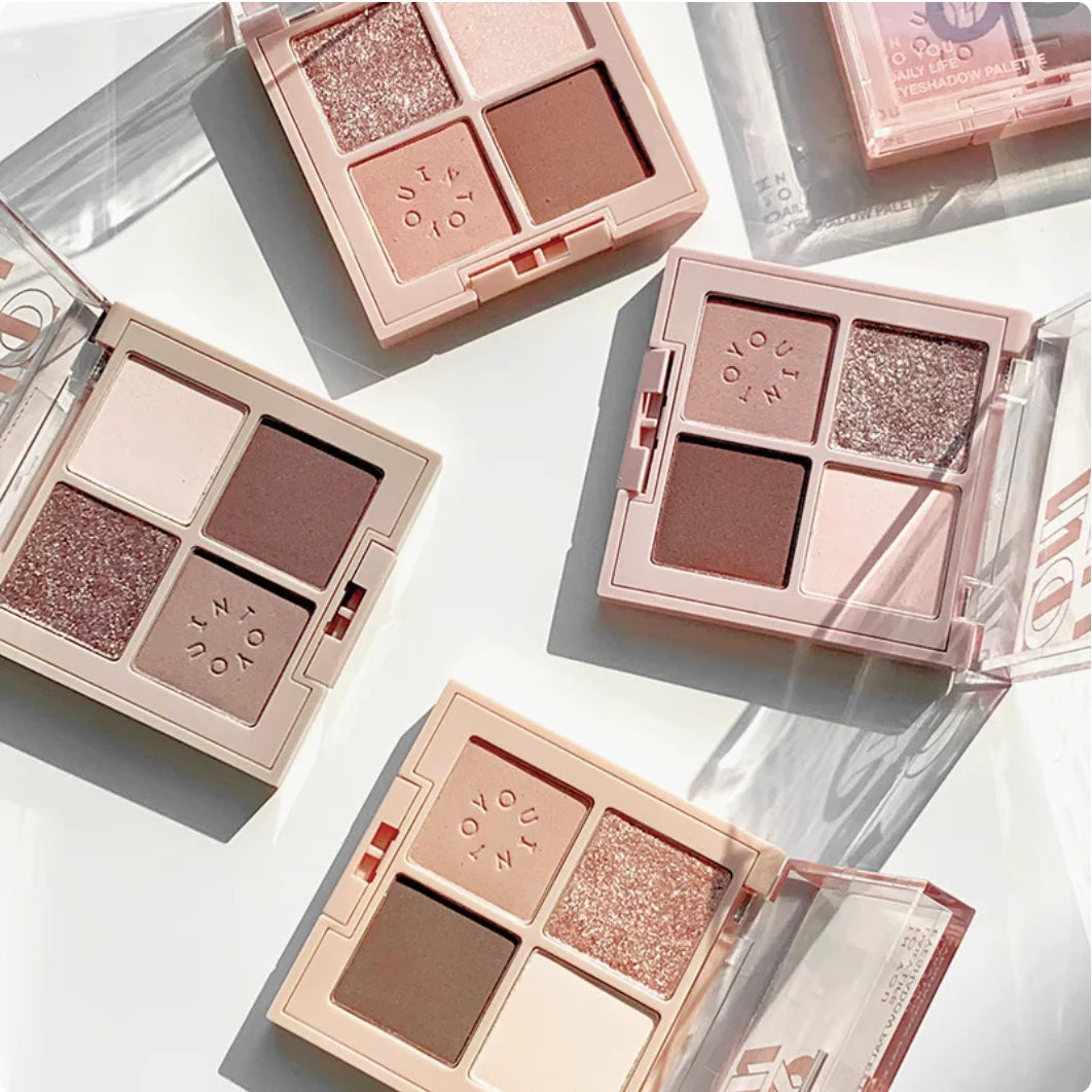 Into YOU Eyeshadow Palette Four Colors Minced Potatoes Matte Earth Zpaxo