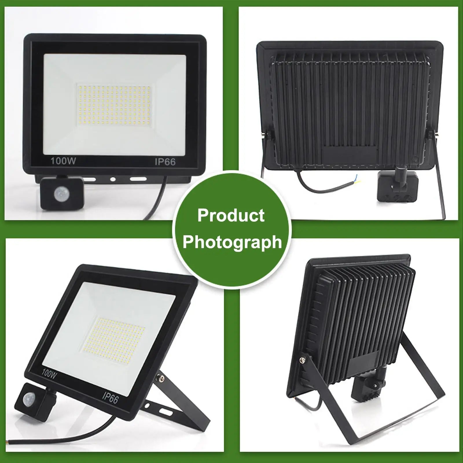 100W LED Floodlights PIR Sensor 220V-240V Waterproof Flood Light Zpaxo