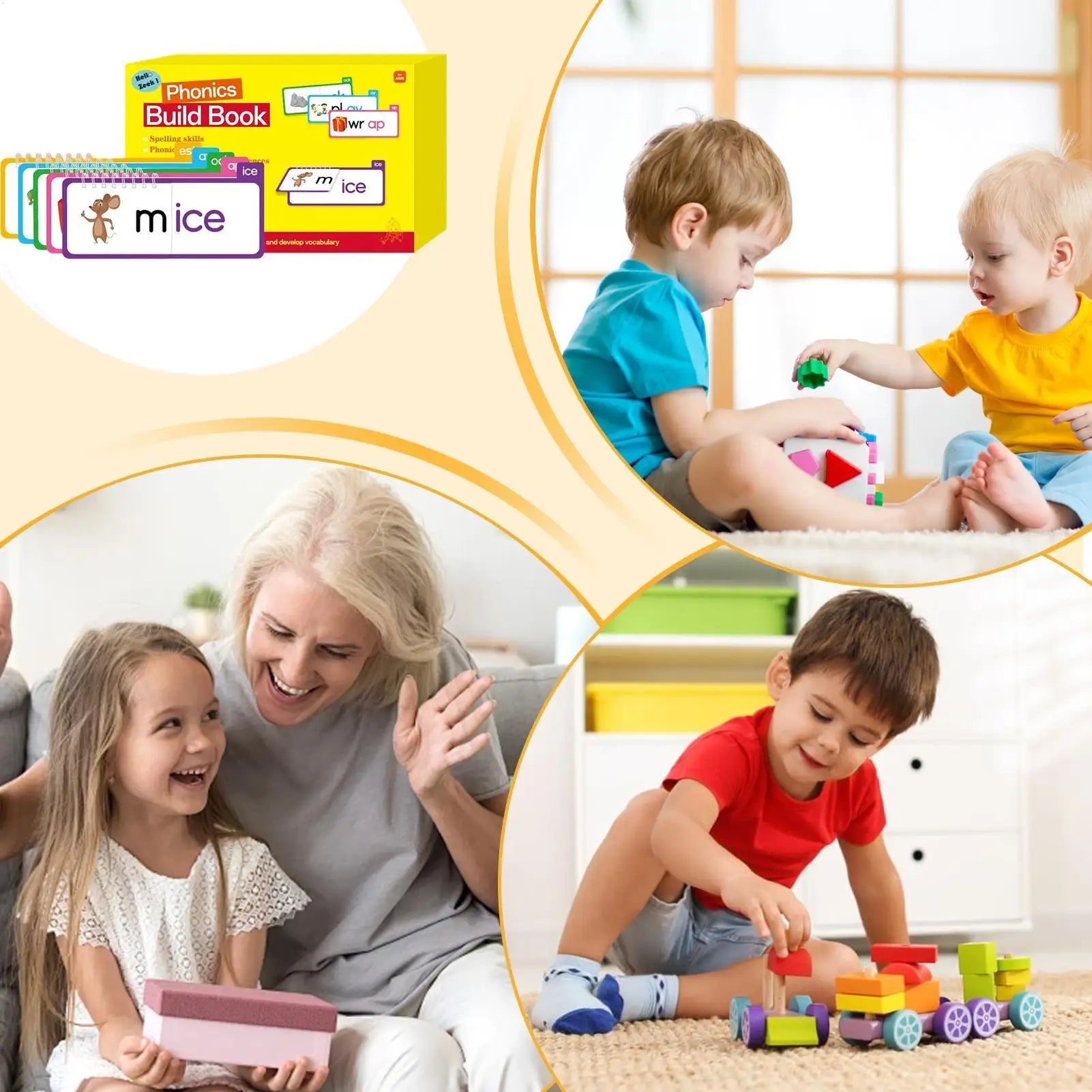 Phonics Word Family Build Book Spelling Improvement Supplies Read And Rhyme Books For Kids Boys Girls Kindergarten Preschoolers Zpaxo