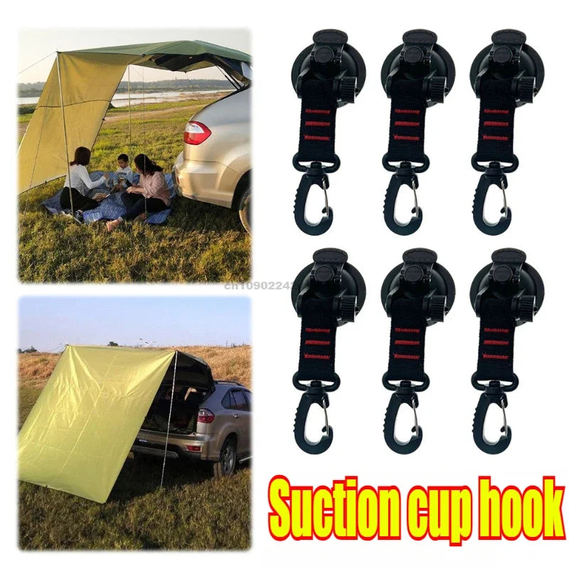 Outdoor Camping Car Tent Suction Cup Buckle Portable Suction Cup Hook Tent Hook Sun Protection Rain Cover Car Window Suction Cup Zpaxo