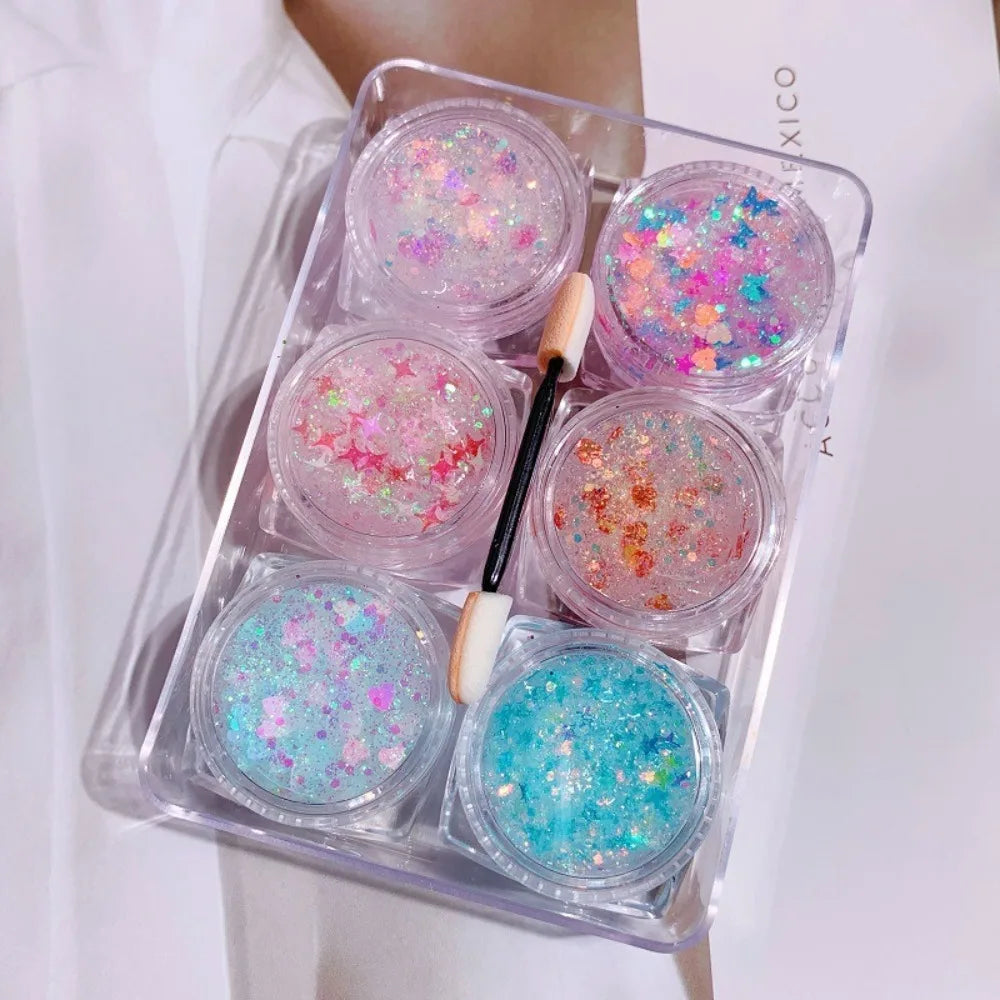 Sparkly Colorful Eye Glitter Gel Heart Star Moon Sequins Face Hair Zpaxo