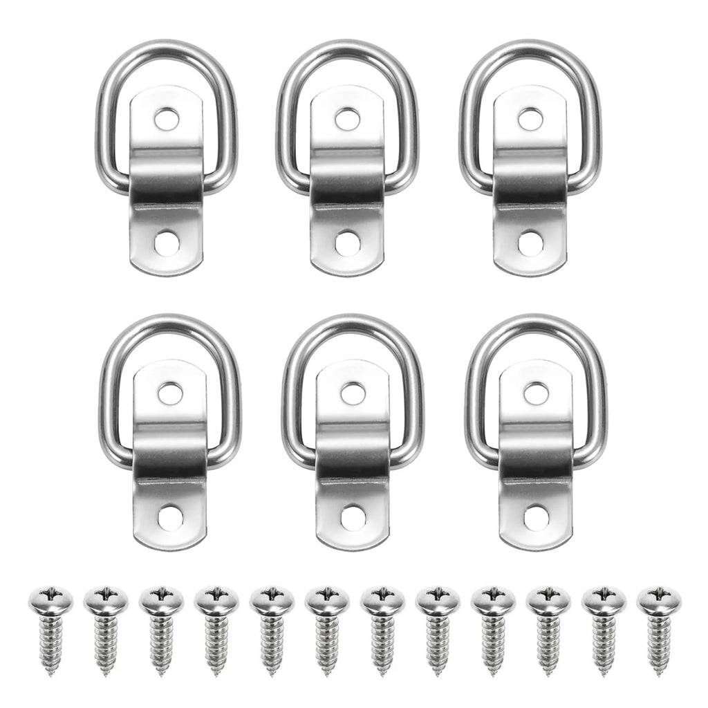 D Rings Tie Down Anchors Ring Pull Hook Stainless Steel Lashing Load