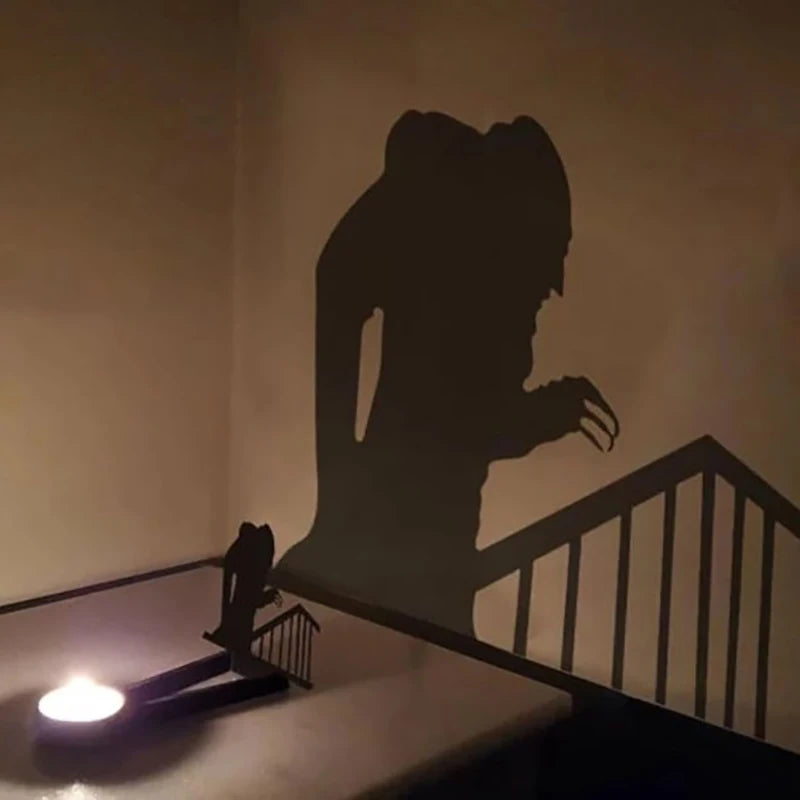Nosferatu Candle Holder Nosferatu Candle Shadow Tealight Shadow Caster Halloween Horror Candle Holder Decor Party Horror Decor Zpaxo