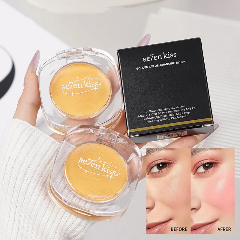 Warm Powder Blusher Three One Eye Shadow Lipstick Changes Temperature