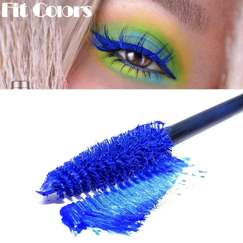 6 Colors Creative Wine Bottle Color Mascara Holiday Eyes Makeup Waterproof Thick Curling Long Lasting Blue Colorful Mascara Zpaxo