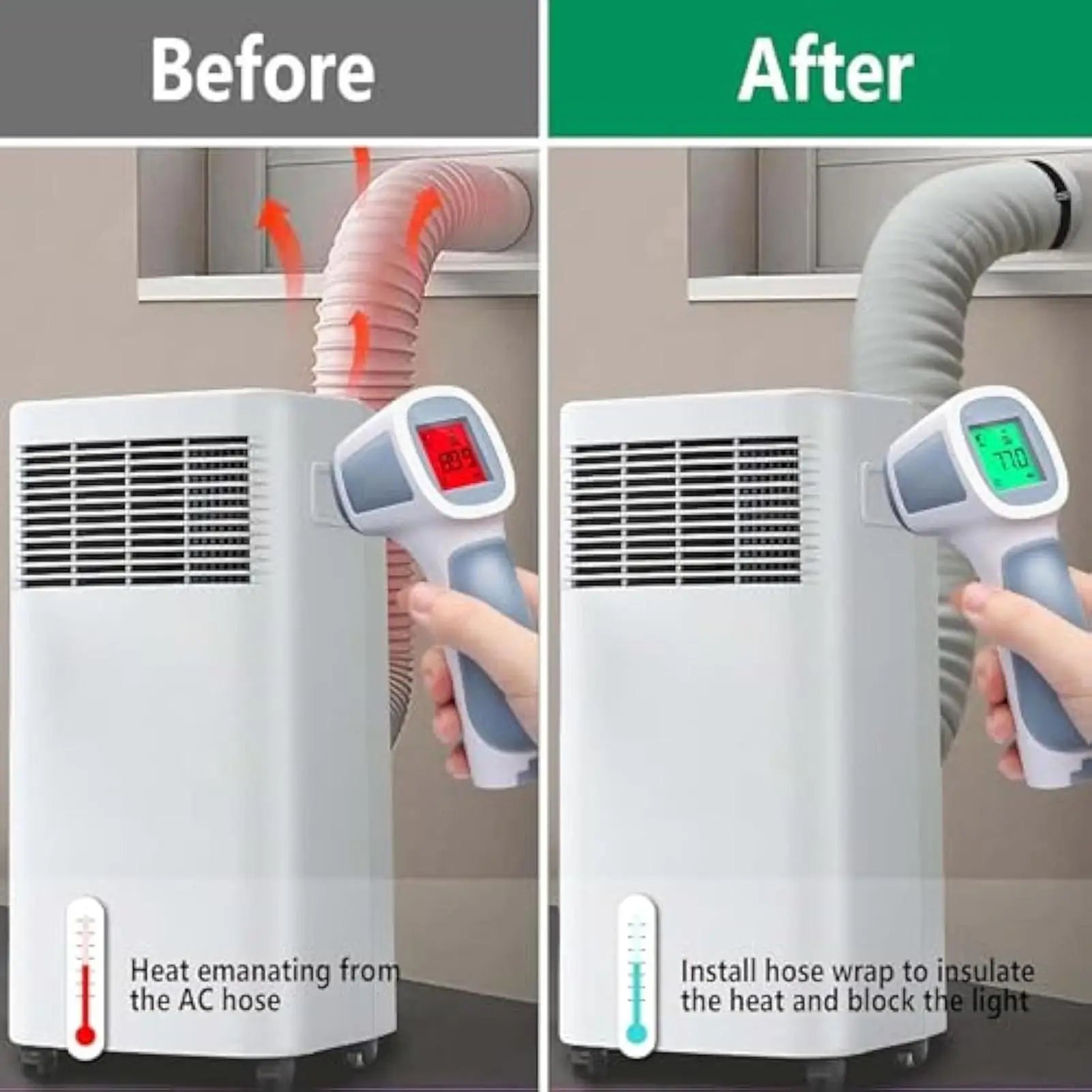 Portable AC Hose Insulation Sleeve Dust-proof Thermal Wrap Cover