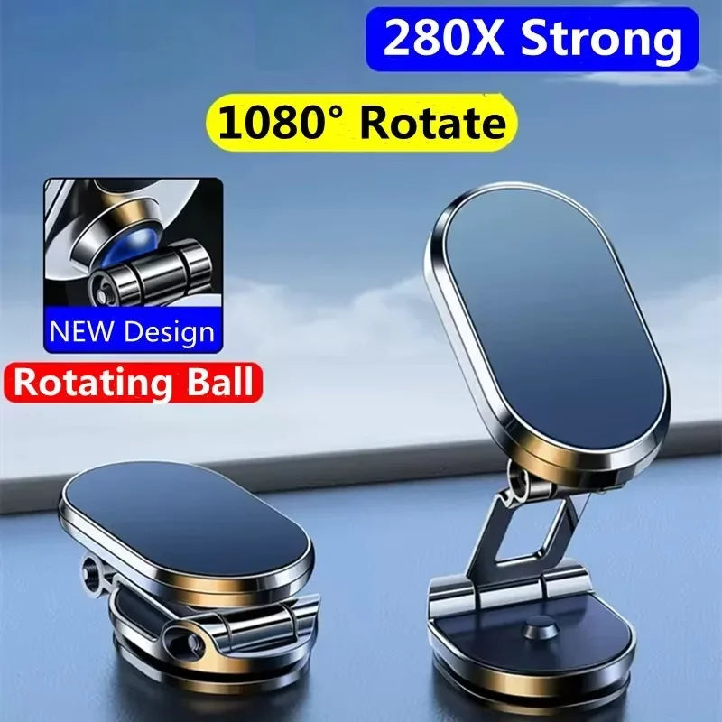 Magnetic Car Mobile Phone Holder Foldable Bracket Magnet Cell Stand