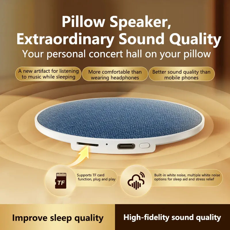 Pillow Side Sleep Aid Speaker Bluetooth 5.4 Hi-Fi Dynamic Sound Wireless Music Player Home Sleep Sound Equipment For Deep Sleep Zpaxo