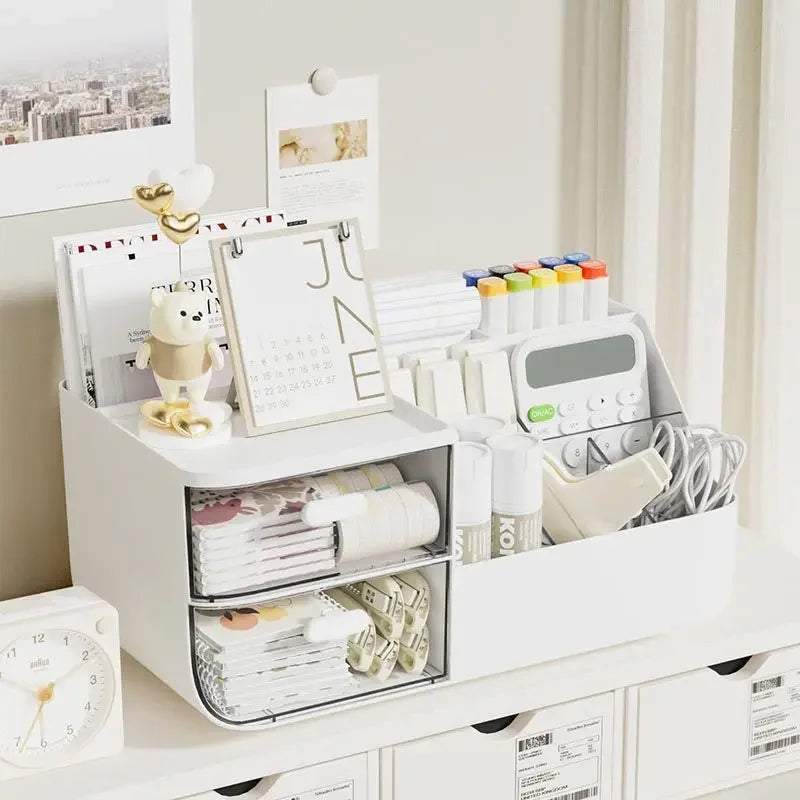 Desktop Drawer Organizer – Cosmetics & Stationery Storage Box Desktop Drawer Organizer Zpaxo