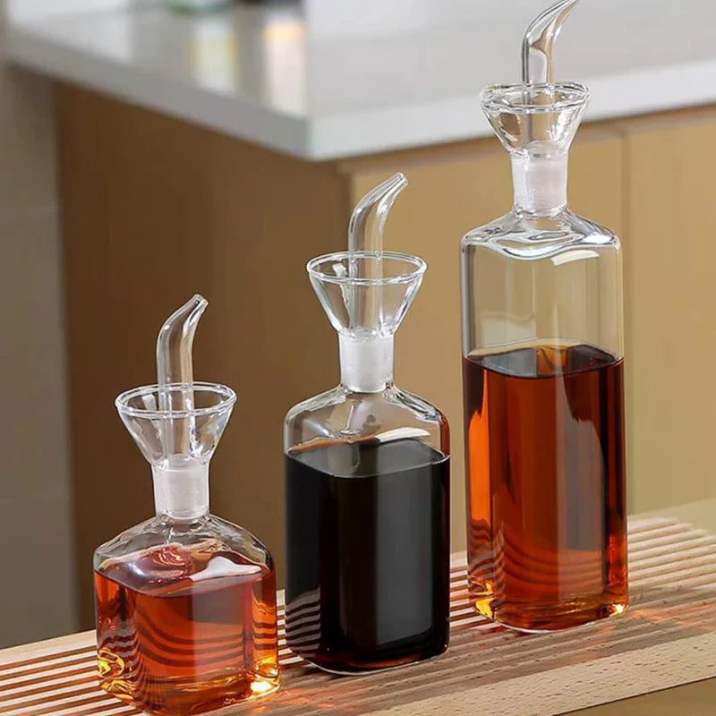 High Borosilicate Glass Oil Pot Household Leak-proof Oil & Vinegar Pots Kitchen Soy Sauce Pot Tank Seasoning Bottle Zpaxo