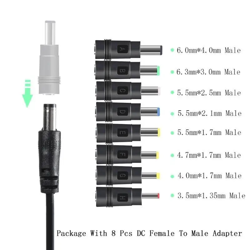 652F USB to Power Cable USB to 8PCS DC-Jack Charging Adapter Cord DC5V to 12V 9V Led Display for Router Mini Fan Speaker Zpaxo