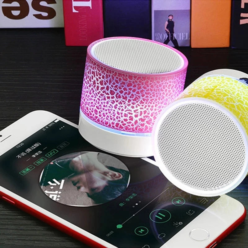 Wireless Bluetooth Speaker Mini Bluetooth Speaker Crack LED SD Card USB Subwoofer Speaker Portable Speaker For PC Mobile Phone Zpaxo