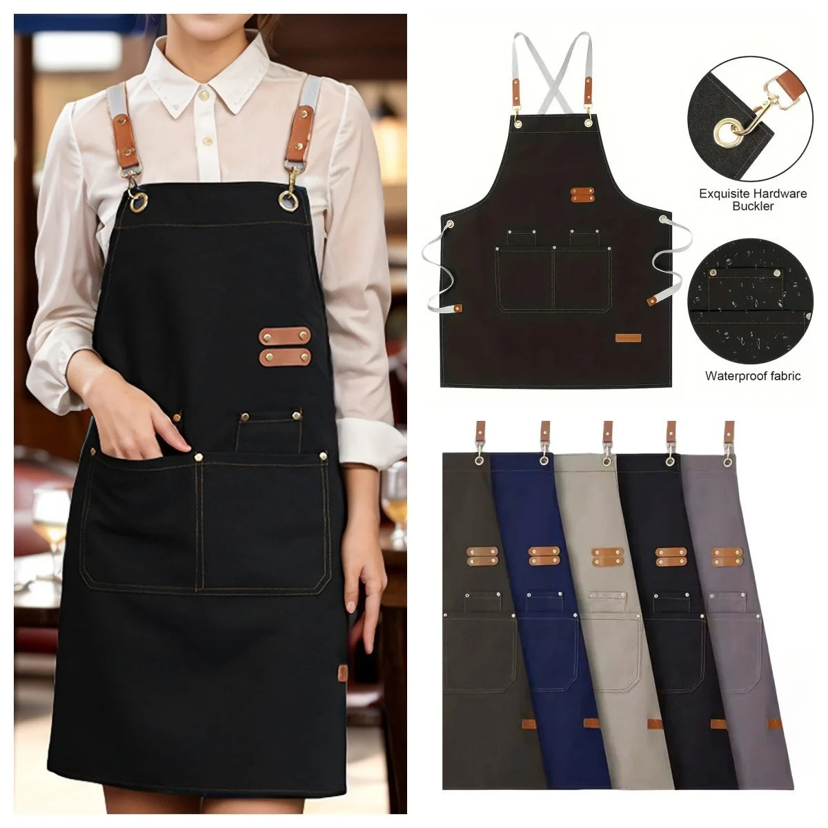 Multi-scene Work Apron Chefs Waiters Suitable Hotel Restaurant Coffee