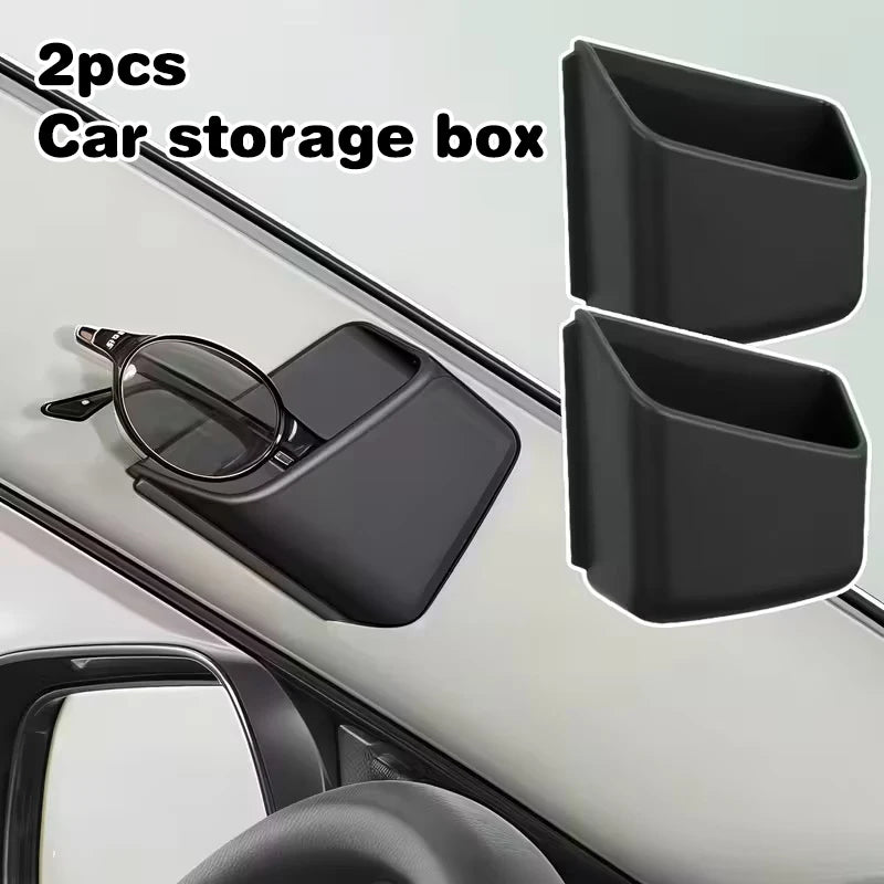 Car Organizer Box for Glasses & Phone – 2-Pack | ZOHMYIY