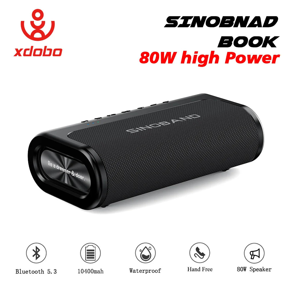 80W XDOBO Bluetooth Speaker Wireless Subwoofer Deep Bass EQ 10400mAh Zpaxo