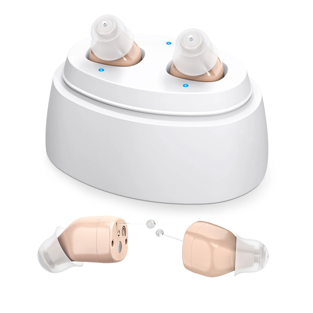 CIC Rechargeable Hearing Aid Mini Smart Amplification Aids Noise