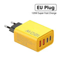 120W 4 Port Type C Fast Charging USB Phone Charger Adapter US EU Plug Charger For iPhone Xiaomi Huawei Quick Charge Wall Charger Zpaxo EU Plug