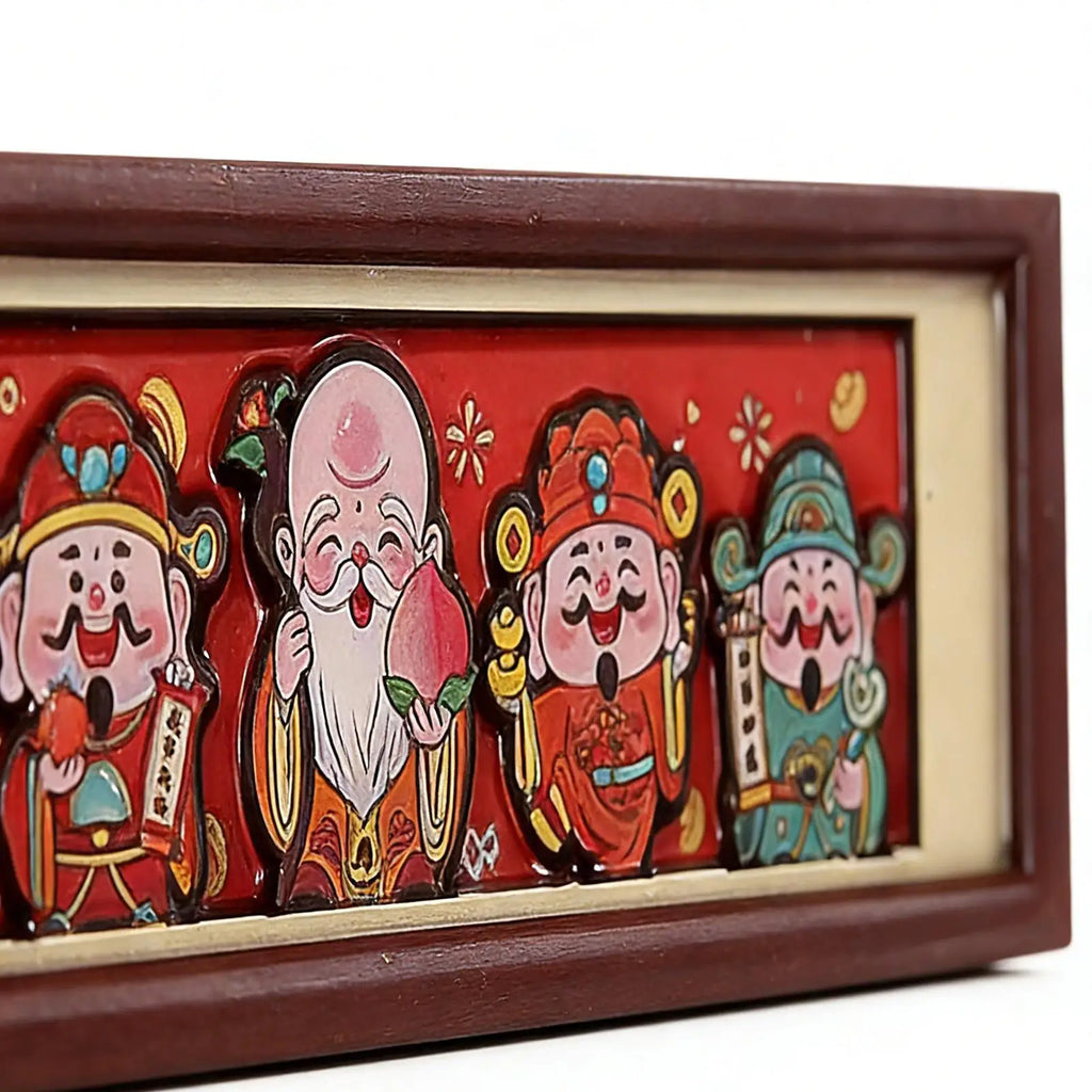Fridge Magnets Wooden Couplet Design Harmonious Reusable Refrigerator
